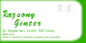 razsony ginter business card